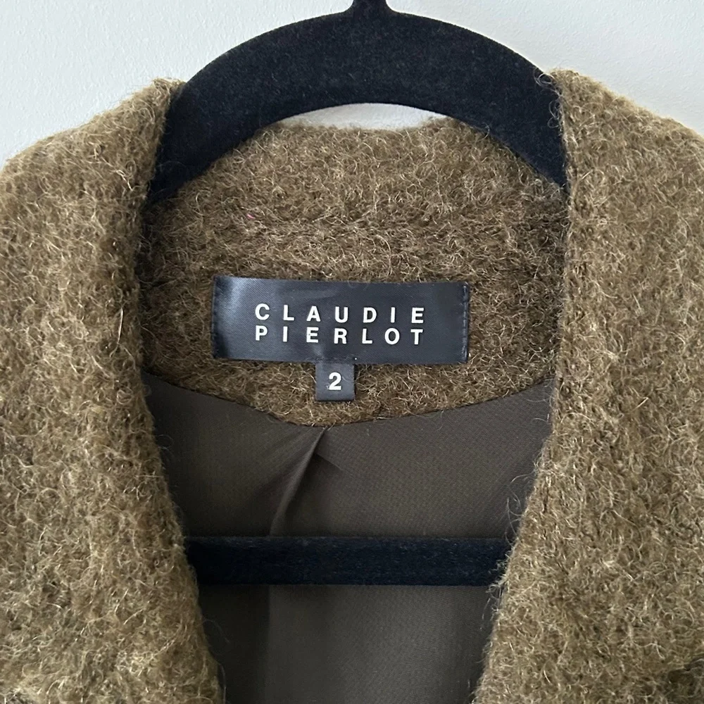 Claudie Pierlot Olive Green Mohair Jacket